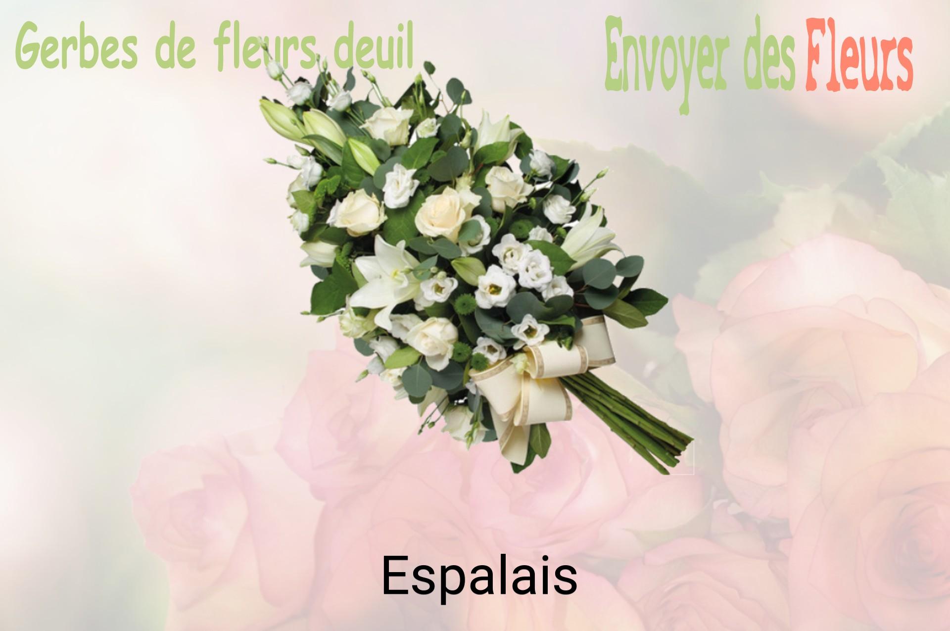 Gerbe de fleurs de deuil livrée à Espalais